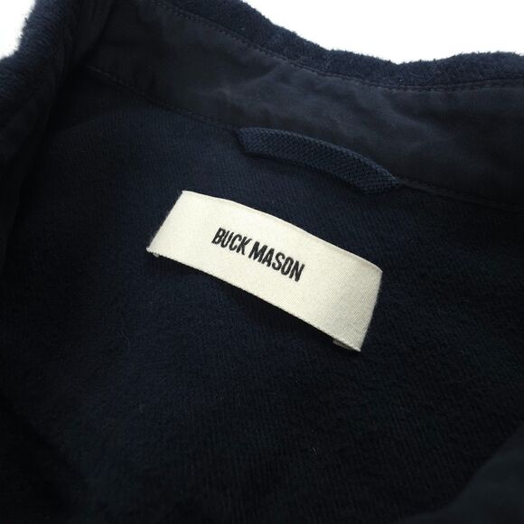 NEW Buck Mason Vintage Brushed Flannel Shirt Jacket Navy Minimal Quiet Luxury - Picture 7 of 9